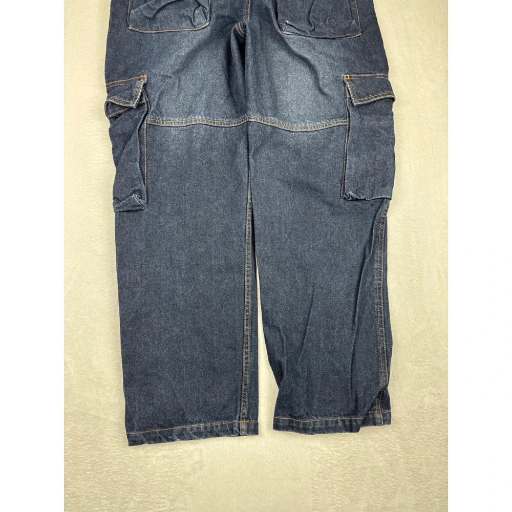 Bocomal FR Flame Resistant Cargo Mens 34x30 Jeans Dark Wash CAT 2 Workwear Fade